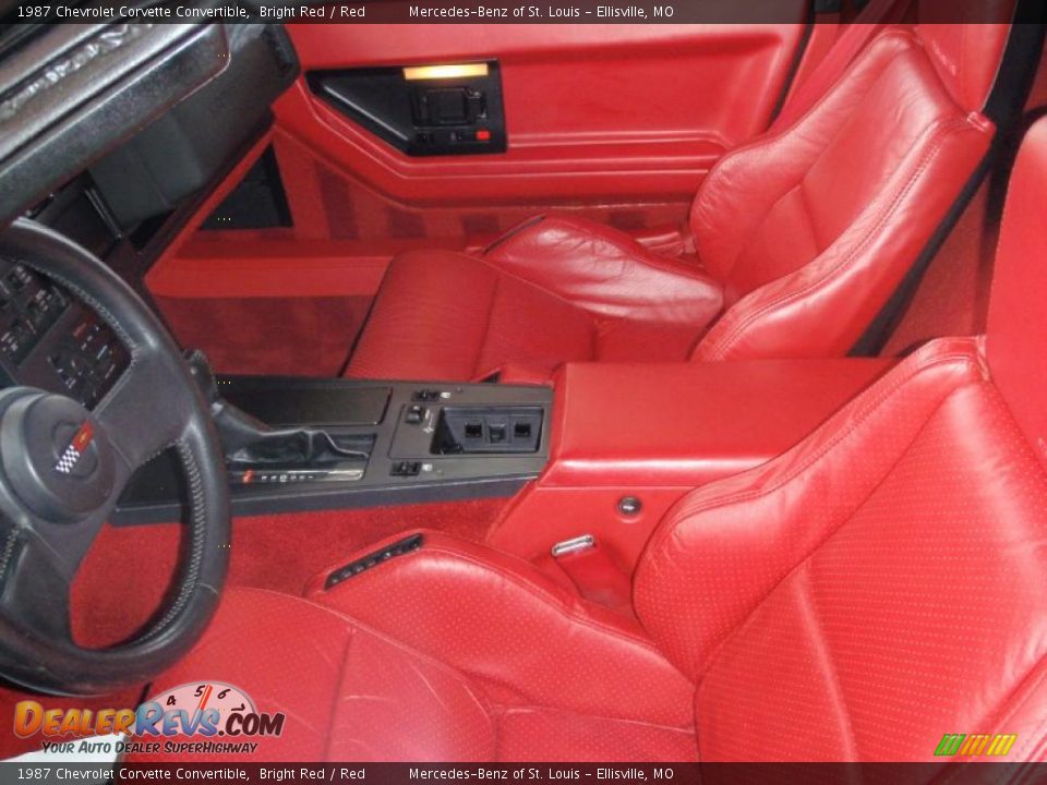 1987 Chevrolet Corvette Convertible Bright Red / Red Photo #30