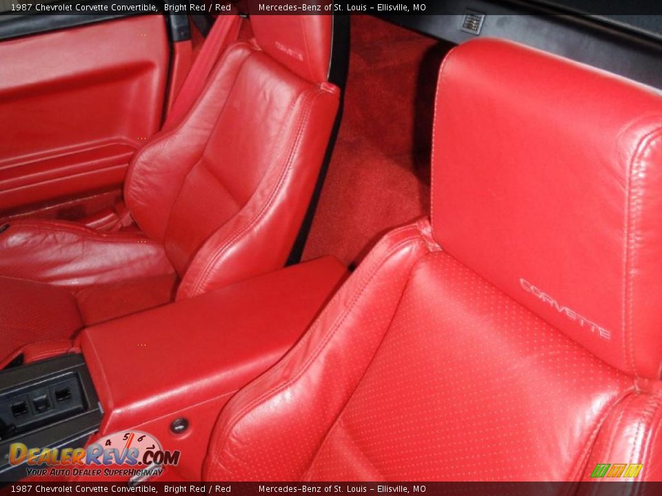 1987 Chevrolet Corvette Convertible Bright Red / Red Photo #32