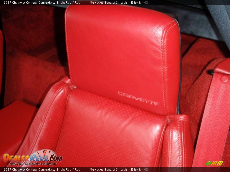 1987 Chevrolet Corvette Convertible Bright Red / Red Photo #33