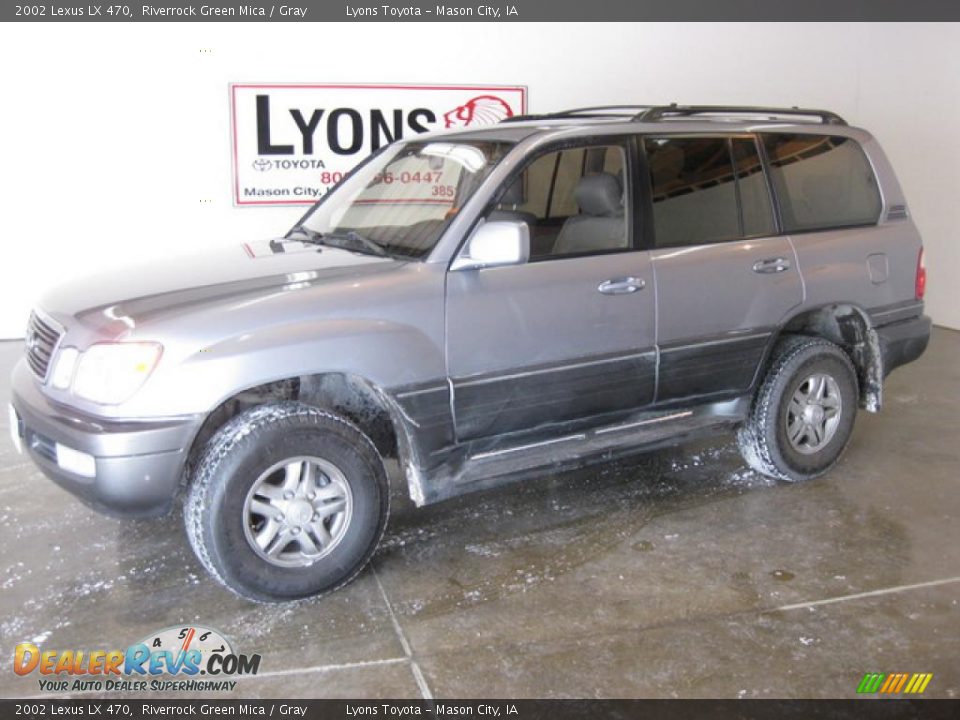 2002 Lexus LX 470 Riverrock Green Mica / Gray Photo #1