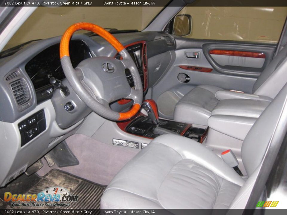 2002 Lexus LX 470 Riverrock Green Mica / Gray Photo #7