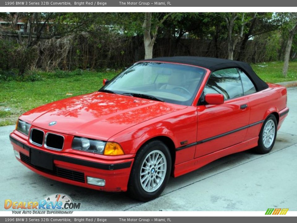 Front 3/4 View of 1996 BMW 3 Series 328i Convertible Photo #1