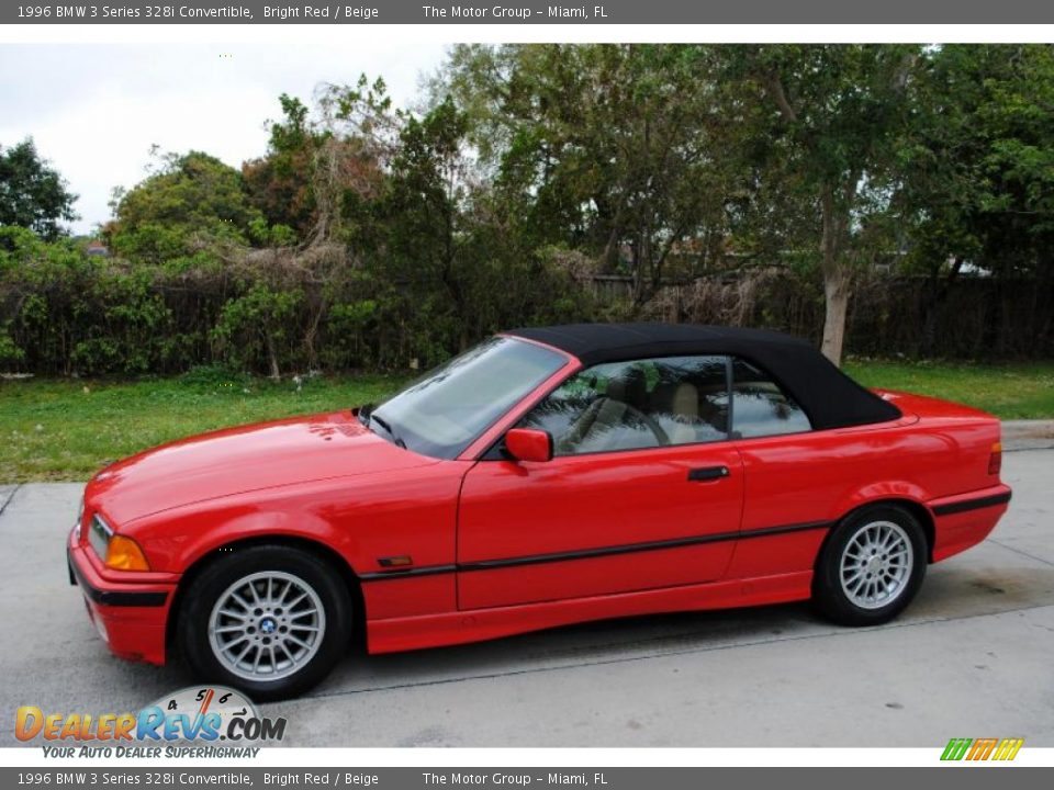 Bright Red 1996 BMW 3 Series 328i Convertible Photo #2