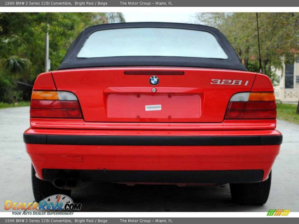 1996 BMW 3 Series 328i Convertible Bright Red / Beige Photo #5