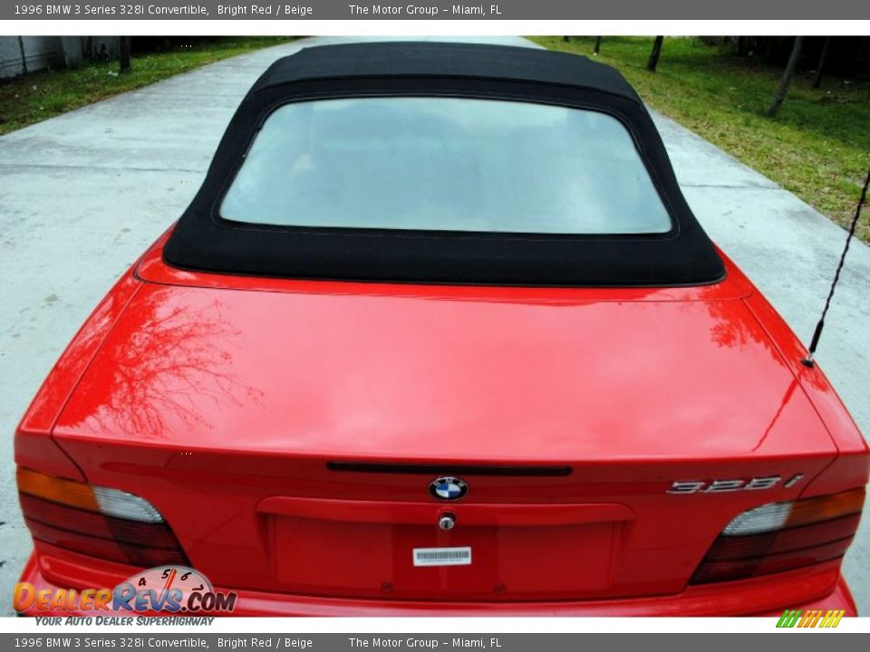 1996 BMW 3 Series 328i Convertible Bright Red / Beige Photo #6