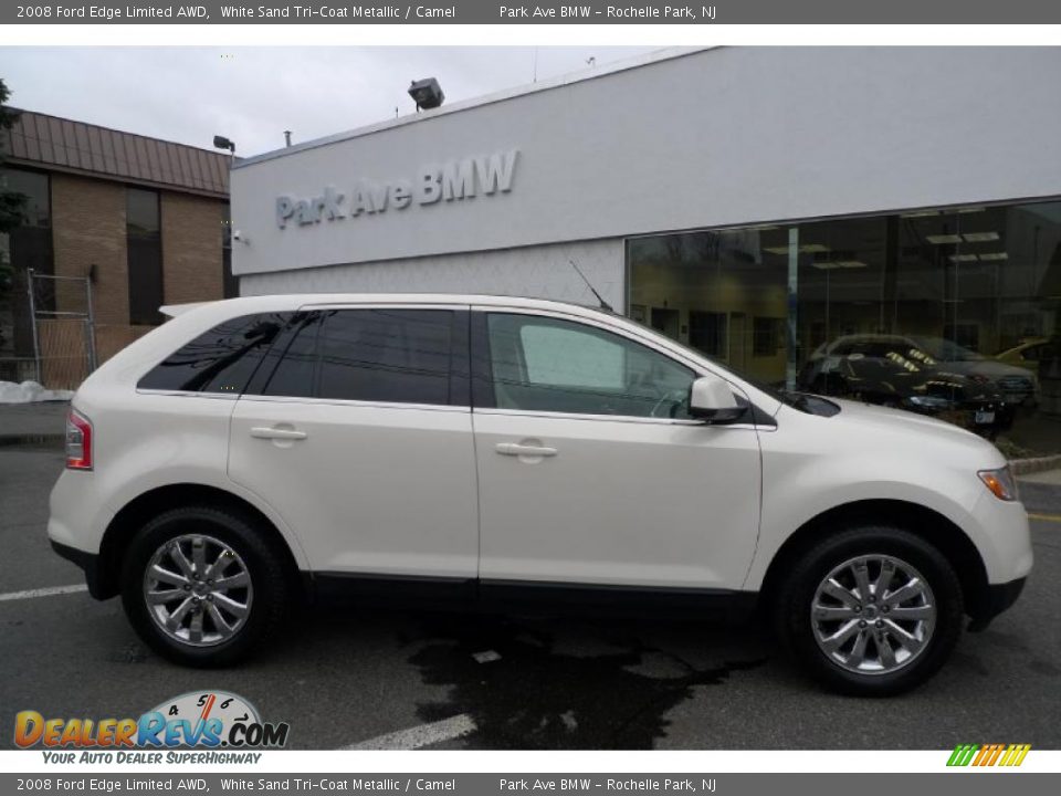 2008 Ford Edge Limited AWD White Sand Tri-Coat Metallic / Camel Photo #1