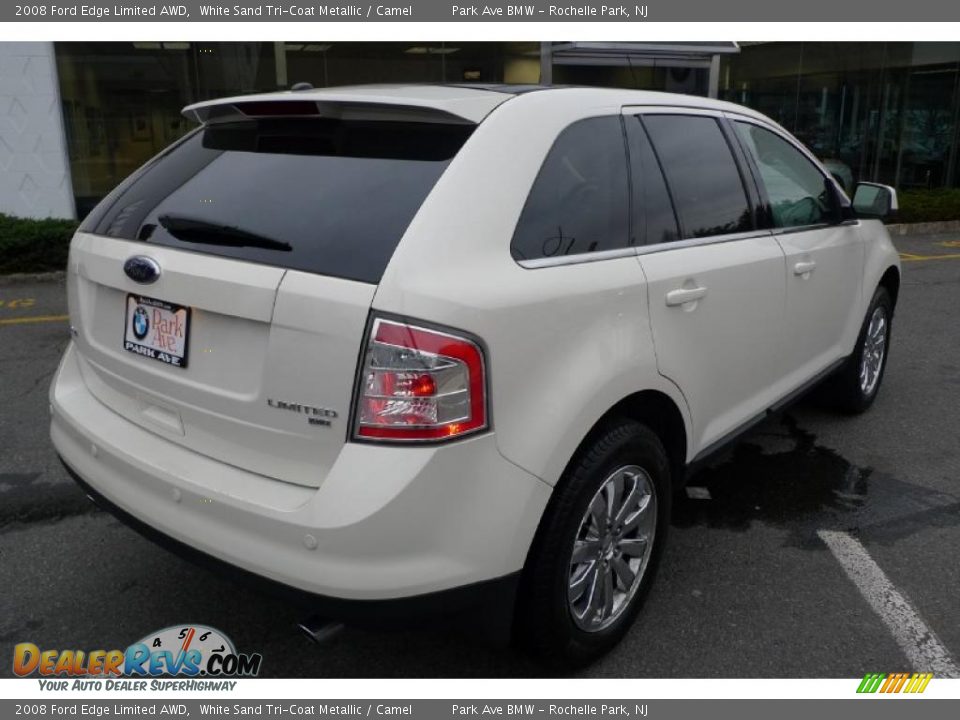 2008 Ford Edge Limited AWD White Sand Tri-Coat Metallic / Camel Photo #2