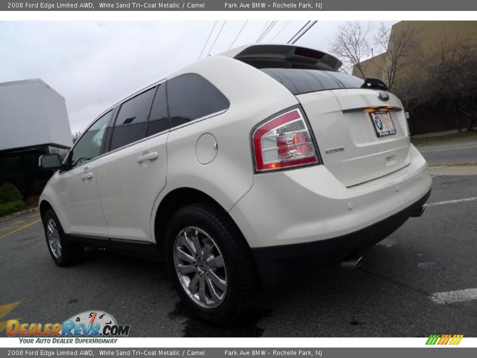 2008 Ford Edge Limited AWD White Sand Tri-Coat Metallic / Camel Photo #4
