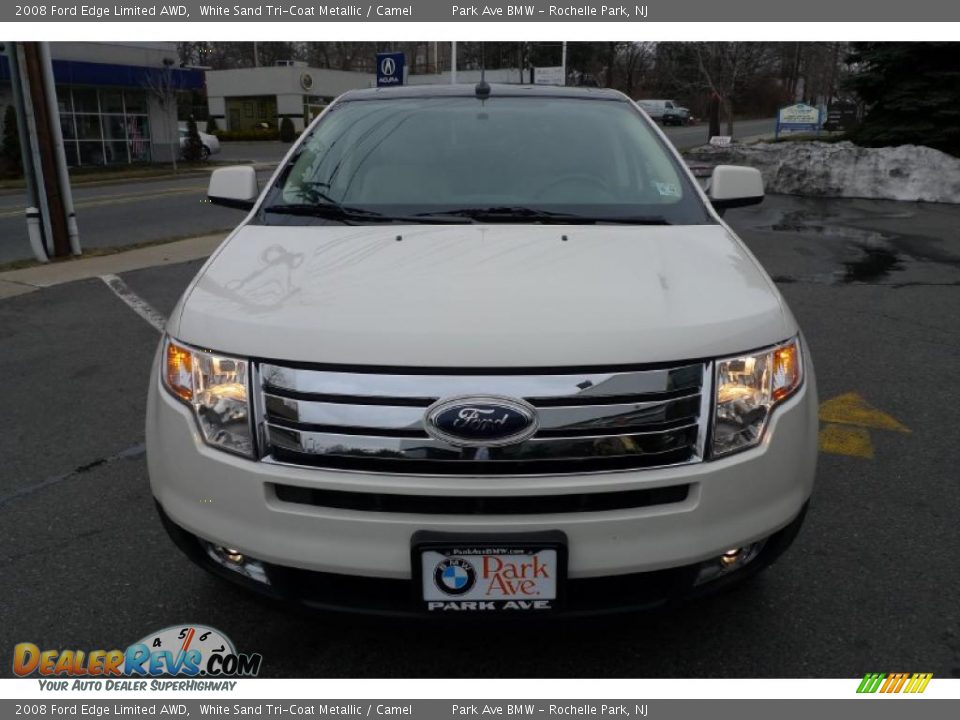 2008 Ford Edge Limited AWD White Sand Tri-Coat Metallic / Camel Photo #5