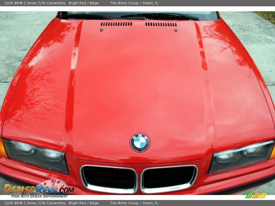 1996 BMW 3 Series 328i Convertible Bright Red / Beige Photo #12