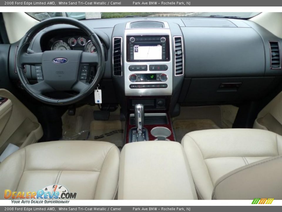 2008 Ford Edge Limited AWD White Sand Tri-Coat Metallic / Camel Photo #9