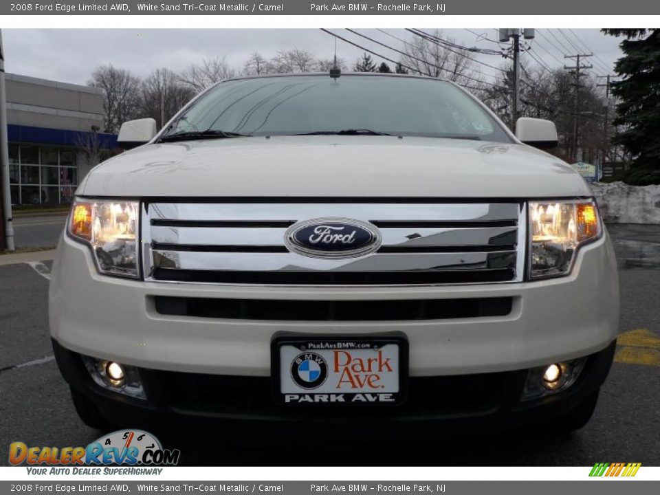 2008 Ford Edge Limited AWD White Sand Tri-Coat Metallic / Camel Photo #10