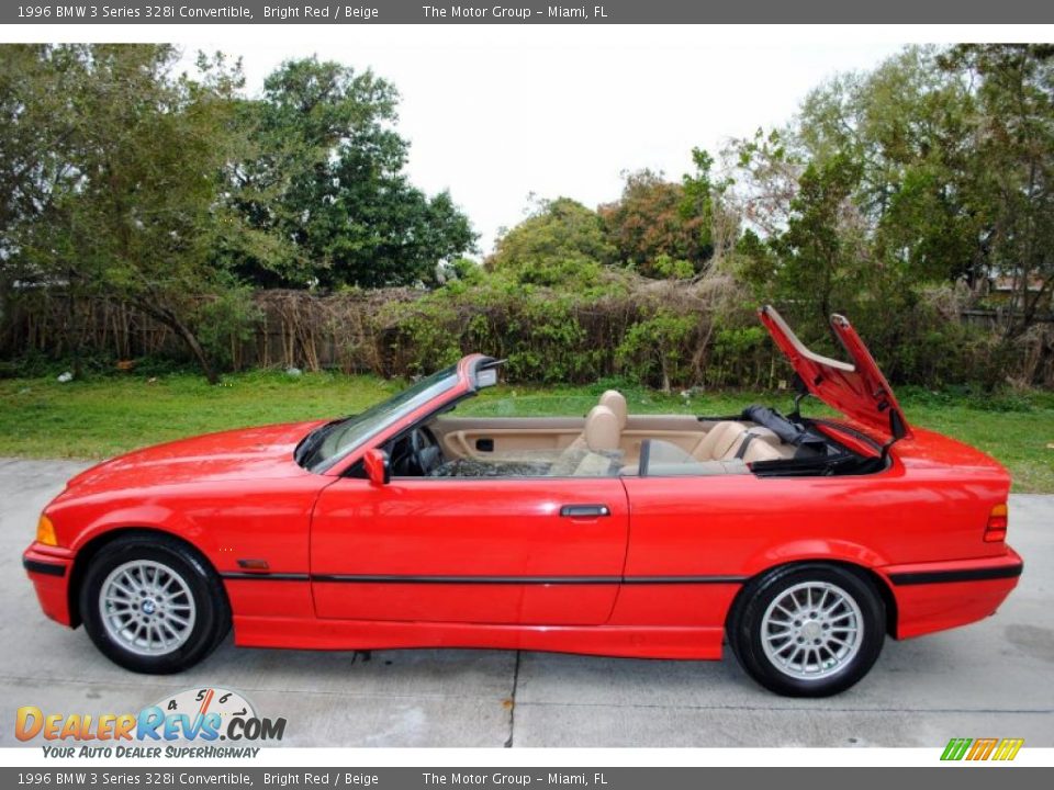 1996 BMW 3 Series 328i Convertible Bright Red / Beige Photo #16 ...