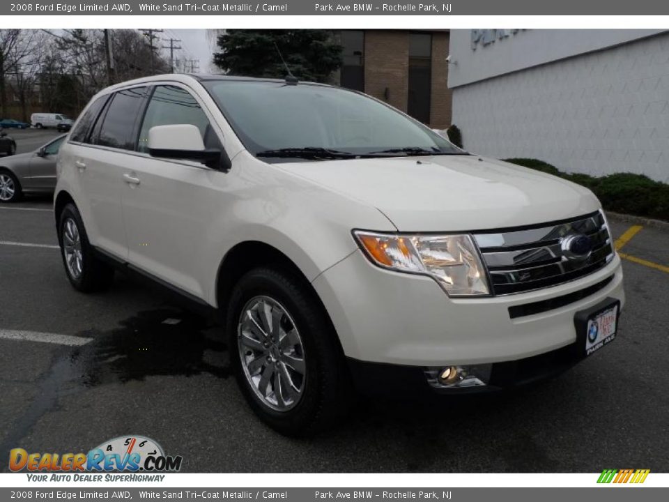2008 Ford Edge Limited AWD White Sand Tri-Coat Metallic / Camel Photo #11