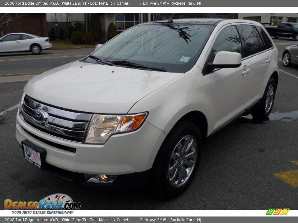 2008 Ford Edge Limited AWD White Sand Tri-Coat Metallic / Camel Photo #12