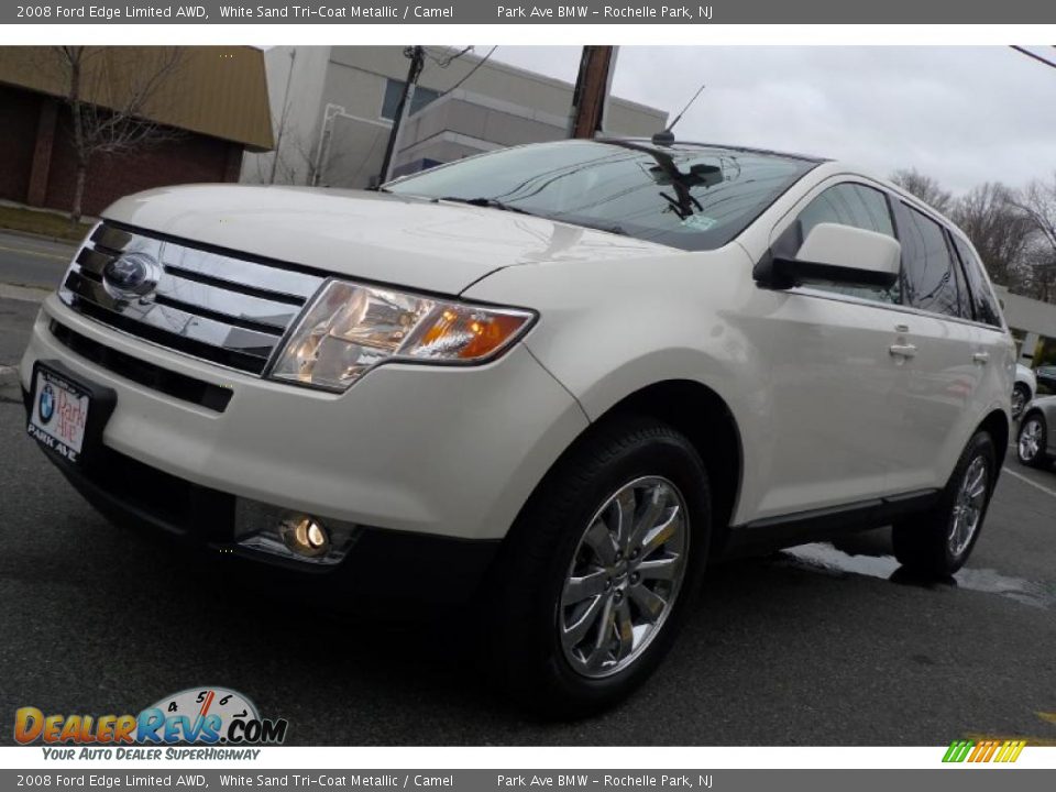 2008 Ford Edge Limited AWD White Sand Tri-Coat Metallic / Camel Photo #13