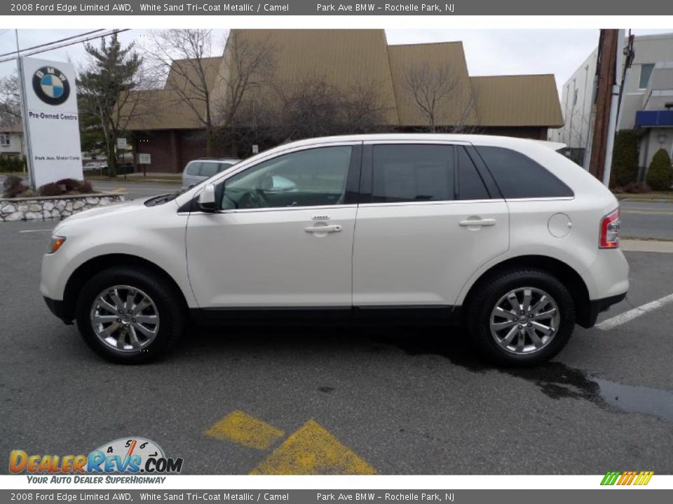 2008 Ford Edge Limited AWD White Sand Tri-Coat Metallic / Camel Photo #14