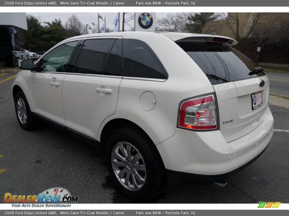 2008 Ford Edge Limited AWD White Sand Tri-Coat Metallic / Camel Photo #15