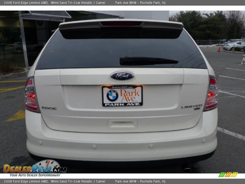 2008 Ford Edge Limited AWD White Sand Tri-Coat Metallic / Camel Photo #16