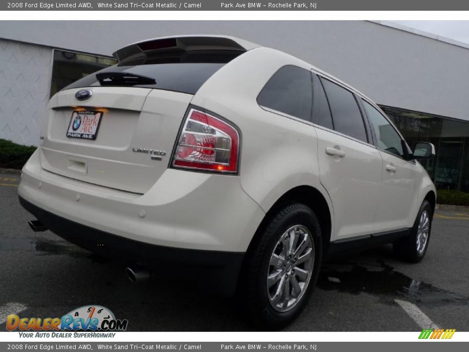 2008 Ford Edge Limited AWD White Sand Tri-Coat Metallic / Camel Photo #18