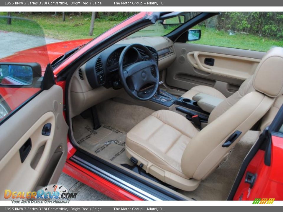 Beige Interior - 1996 BMW 3 Series 328i Convertible Photo #23