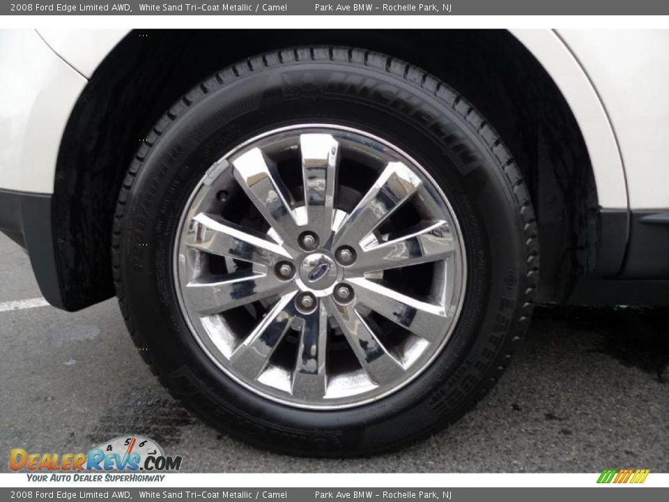 2008 Ford Edge Limited AWD White Sand Tri-Coat Metallic / Camel Photo #19