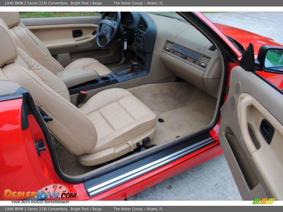 Beige Interior - 1996 BMW 3 Series 328i Convertible Photo #24