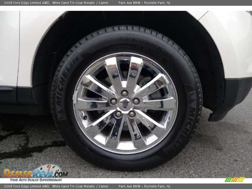 2008 Ford Edge Limited AWD White Sand Tri-Coat Metallic / Camel Photo #20