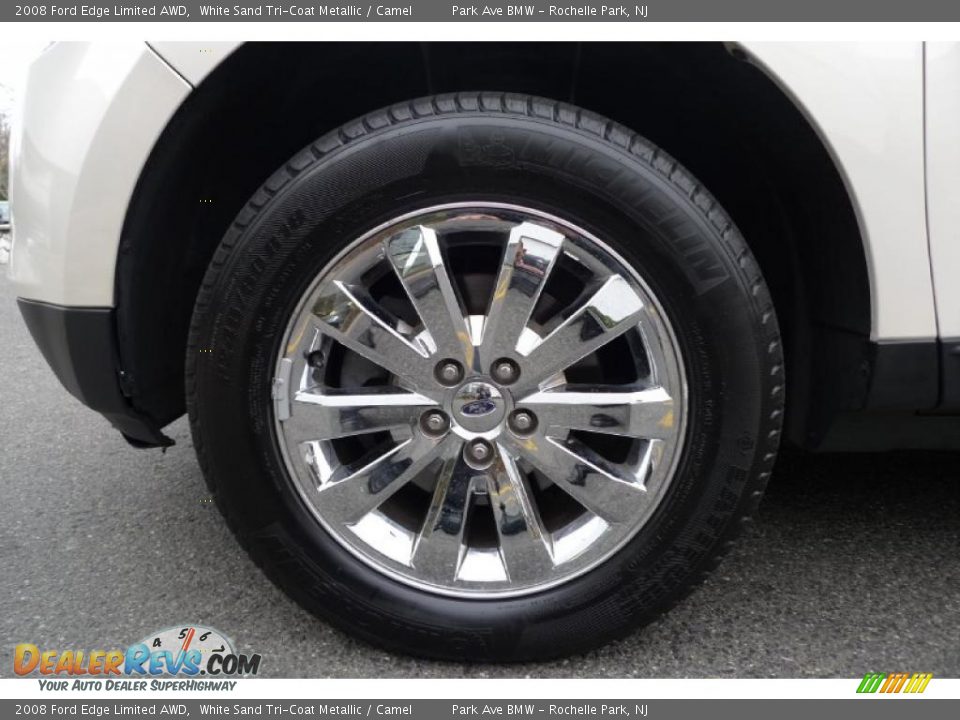 2008 Ford Edge Limited AWD White Sand Tri-Coat Metallic / Camel Photo #21