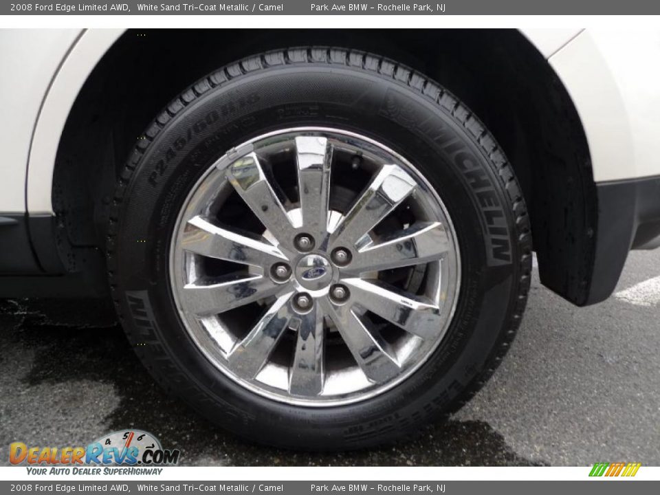 2008 Ford Edge Limited AWD White Sand Tri-Coat Metallic / Camel Photo #22