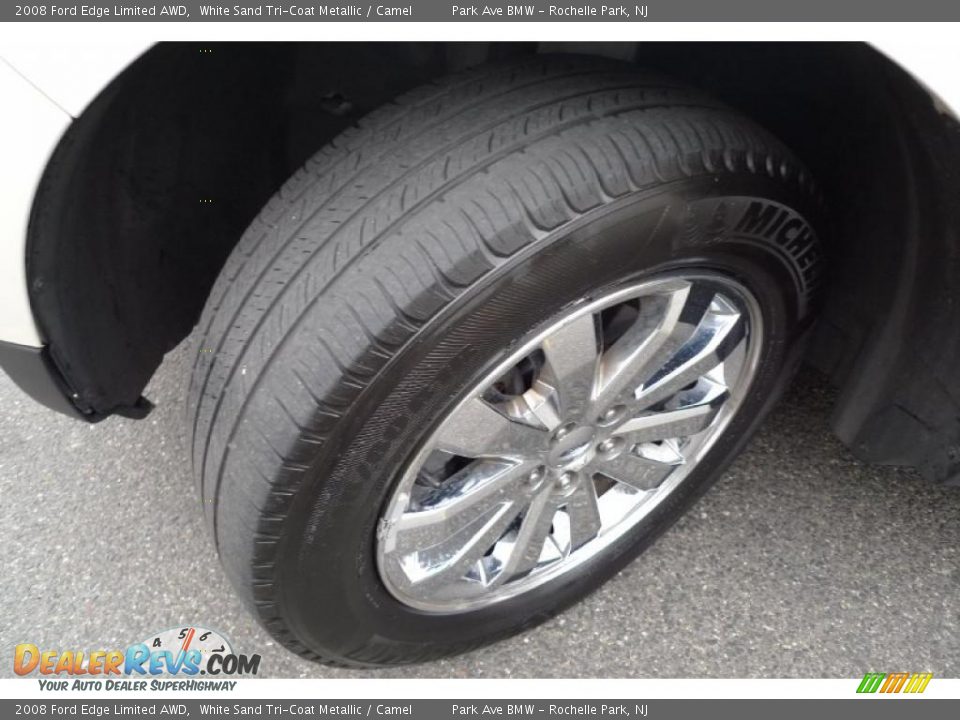 2008 Ford Edge Limited AWD White Sand Tri-Coat Metallic / Camel Photo #23