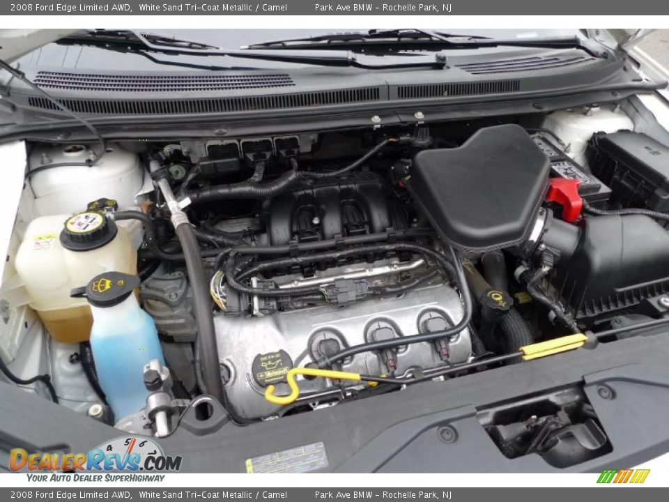 2008 Ford Edge Limited AWD White Sand Tri-Coat Metallic / Camel Photo #24