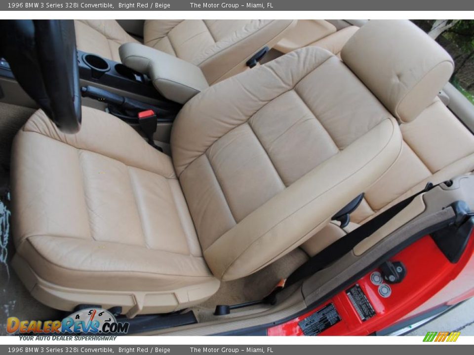 1996 BMW 3 Series 328i Convertible Bright Red / Beige Photo #31