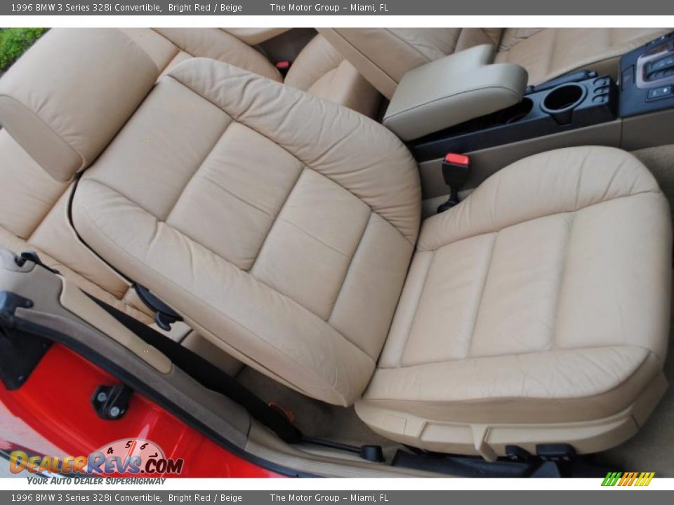 1996 BMW 3 Series 328i Convertible Bright Red / Beige Photo #32