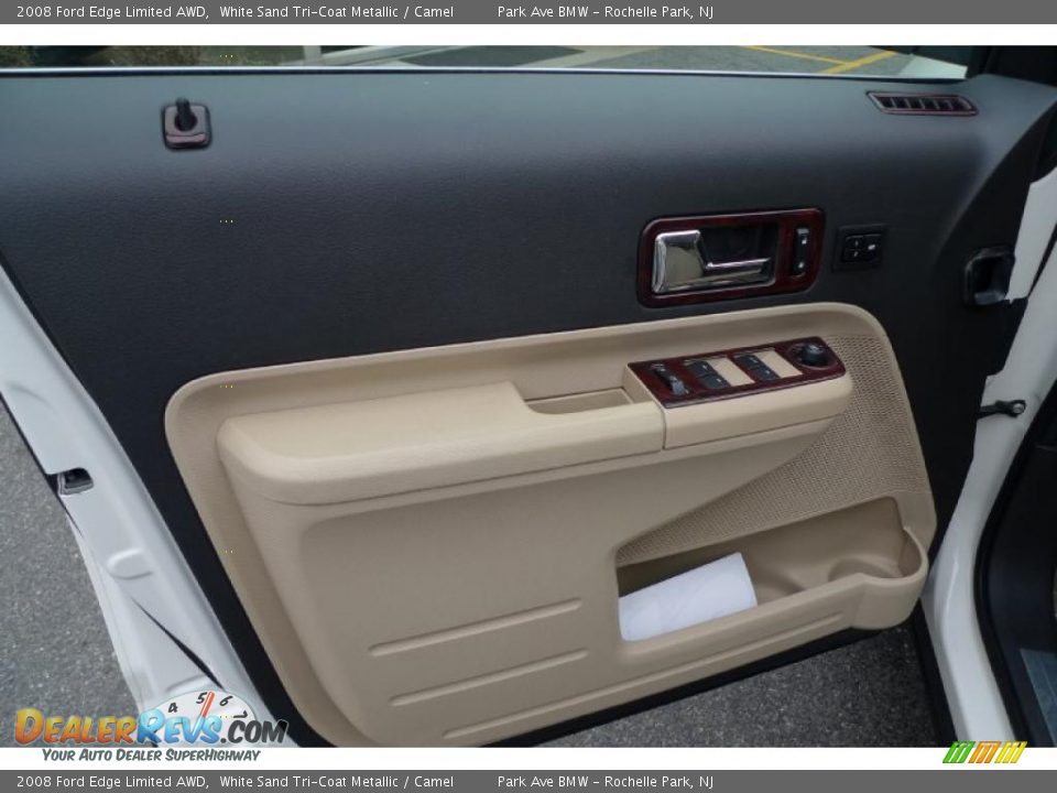 2008 Ford Edge Limited AWD White Sand Tri-Coat Metallic / Camel Photo #27