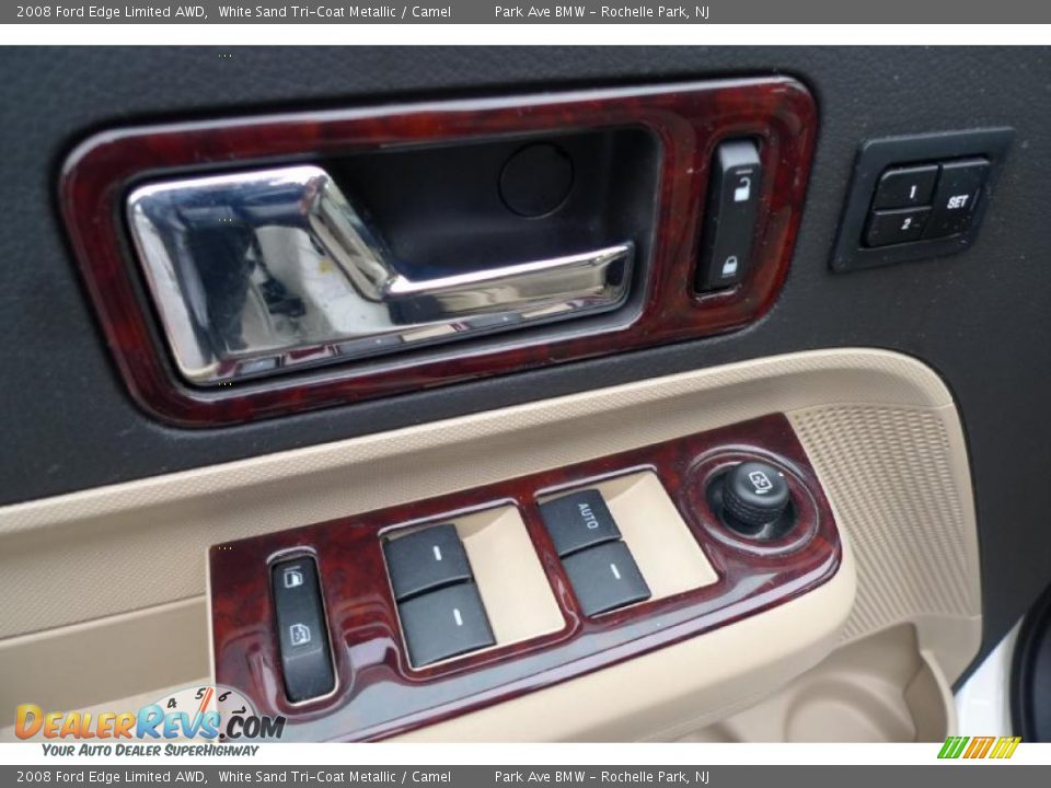2008 Ford Edge Limited AWD White Sand Tri-Coat Metallic / Camel Photo #28