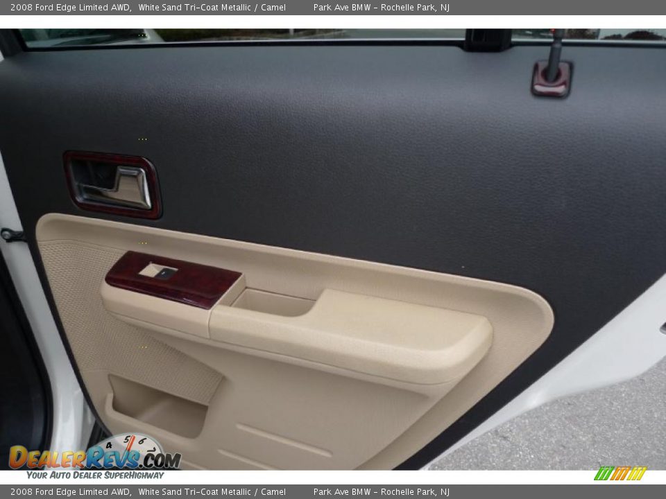 2008 Ford Edge Limited AWD White Sand Tri-Coat Metallic / Camel Photo #33