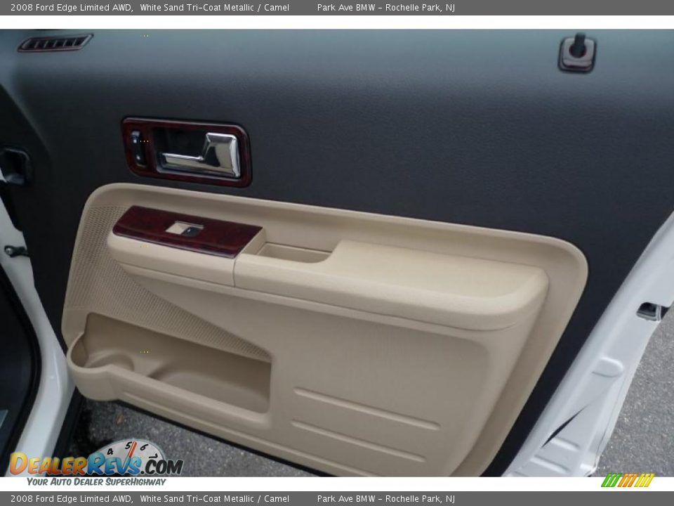 2008 Ford Edge Limited AWD White Sand Tri-Coat Metallic / Camel Photo #36