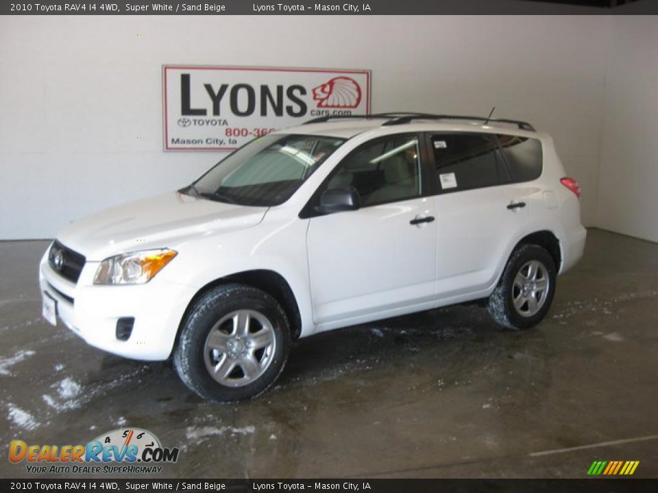 2010 Toyota RAV4 I4 4WD Super White / Sand Beige Photo #1
