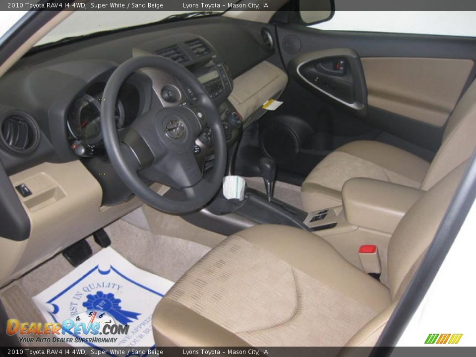2010 Toyota RAV4 I4 4WD Super White / Sand Beige Photo #2