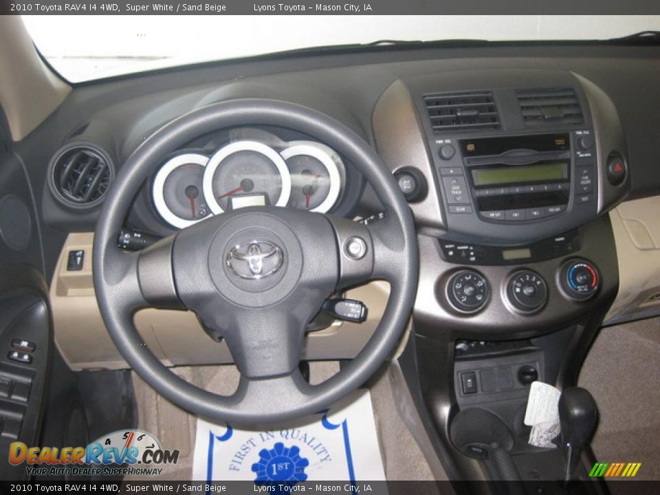 2010 Toyota RAV4 I4 4WD Super White / Sand Beige Photo #4