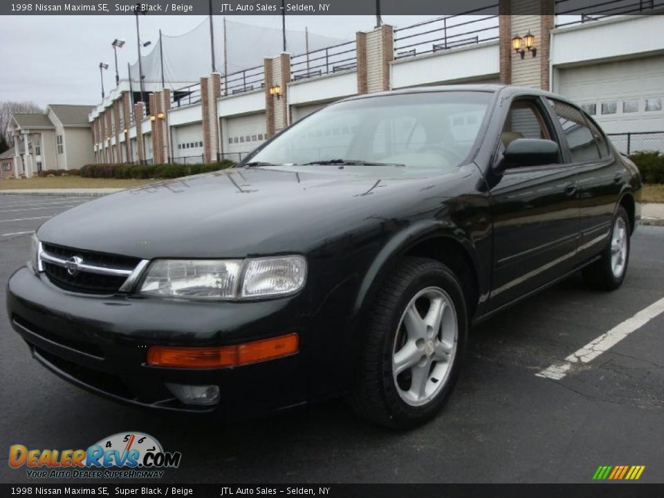 1998 Nissan Maxima SE Super Black / Beige Photo #1