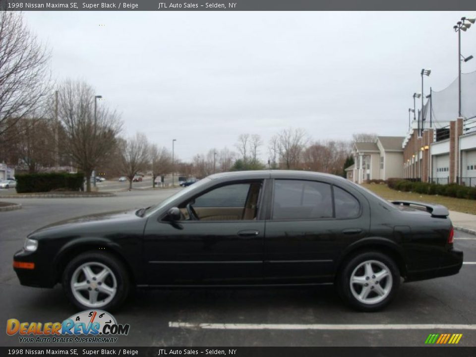 1998 Nissan Maxima SE Super Black / Beige Photo #3