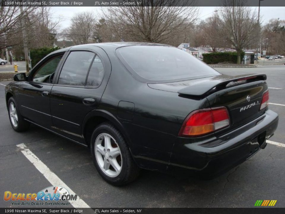 1998 Nissan Maxima SE Super Black / Beige Photo #4