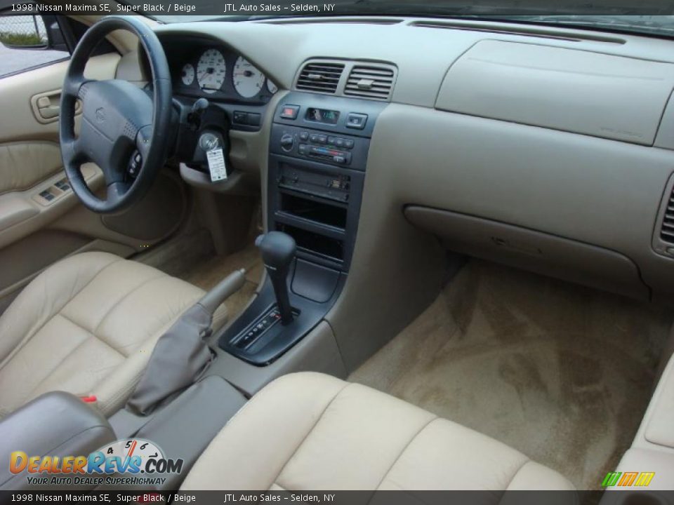 1998 Nissan Maxima SE Super Black / Beige Photo #13