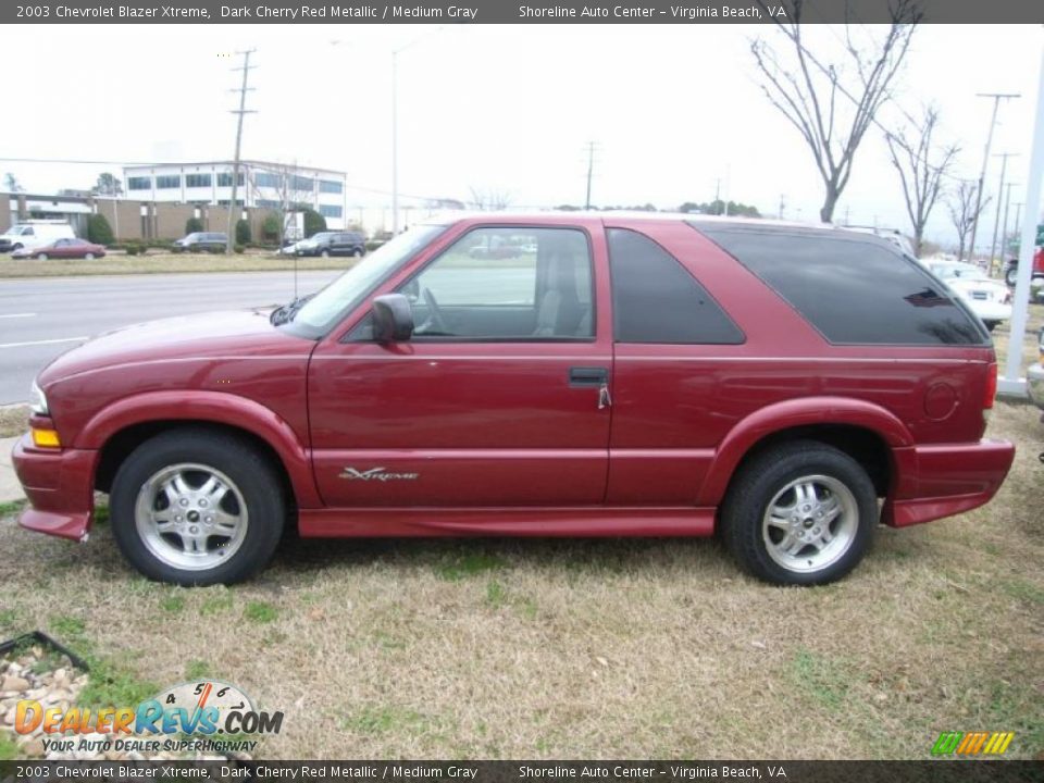 2003 Chevrolet Blazer Xtreme Dark Cherry Red Metallic / Medium Gray Photo #2