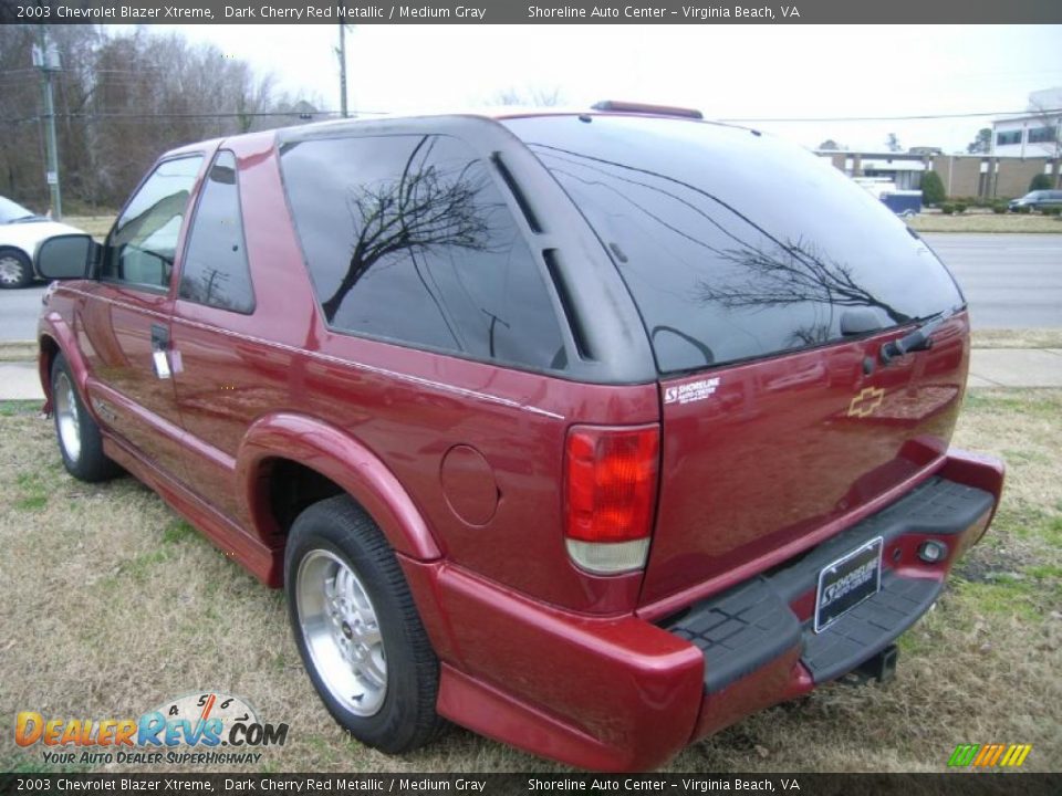 2003 Chevrolet Blazer Xtreme Dark Cherry Red Metallic / Medium Gray Photo #3