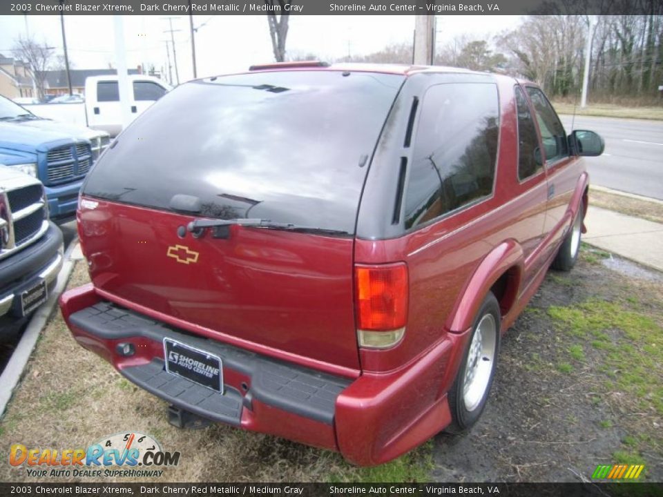 2003 Chevrolet Blazer Xtreme Dark Cherry Red Metallic / Medium Gray Photo #4