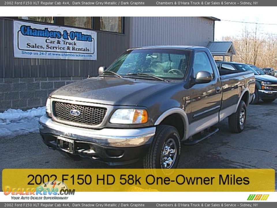 2002 Ford F150 XLT Regular Cab 4x4 Dark Shadow Grey Metallic / Dark Graphite Photo #1