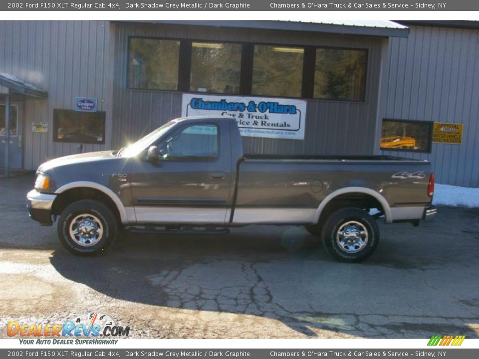 2002 Ford F150 XLT Regular Cab 4x4 Dark Shadow Grey Metallic / Dark Graphite Photo #2